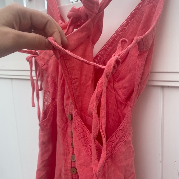 NWT Free People Vivi Mini Dress in Sugar Coral, Size Large - Picture 12 of 12